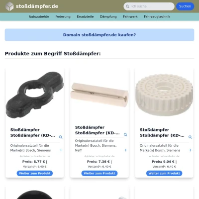 Screenshot stoßdämpfer.de