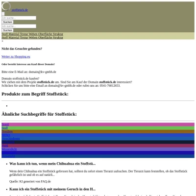 Screenshot stoffstück.de