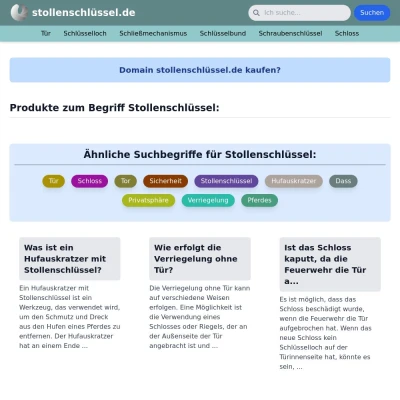 Screenshot stollenschlüssel.de