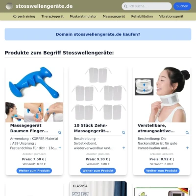 Screenshot stosswellengeräte.de