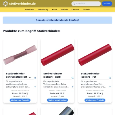 Screenshot stoßverbinder.de