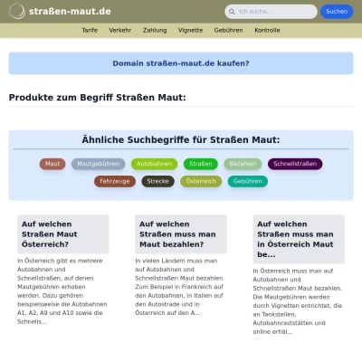 Screenshot straßen-maut.de