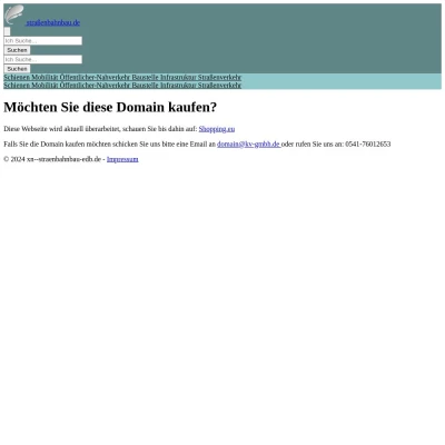 Screenshot straßenbahnbau.de