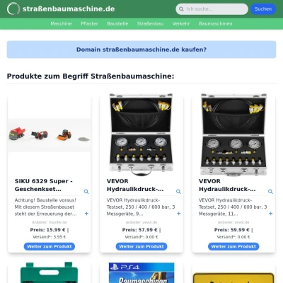 Screenshot straßenbaumaschine.de