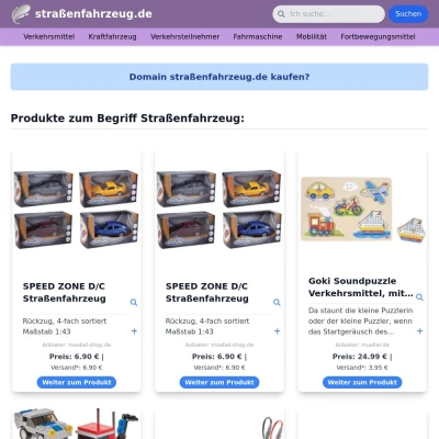Screenshot straßenfahrzeug.de