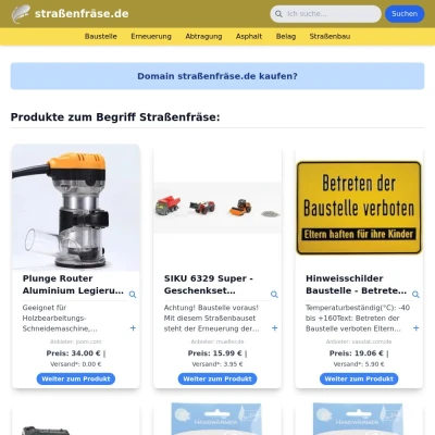 Screenshot straßenfräse.de