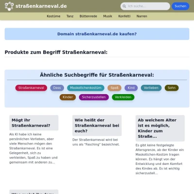 Screenshot straßenkarneval.de