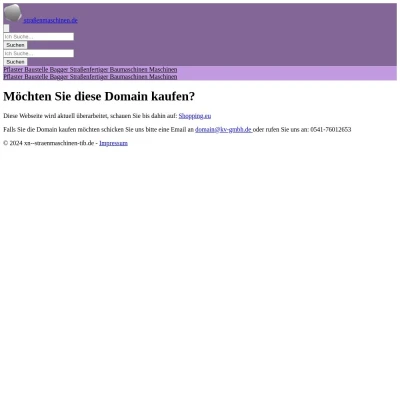 Screenshot straßenmaschinen.de