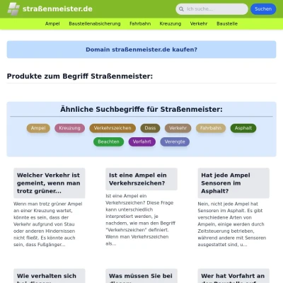 Screenshot straßenmeister.de