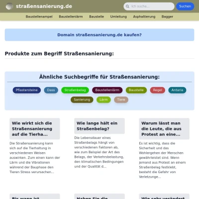 Screenshot straßensanierung.de