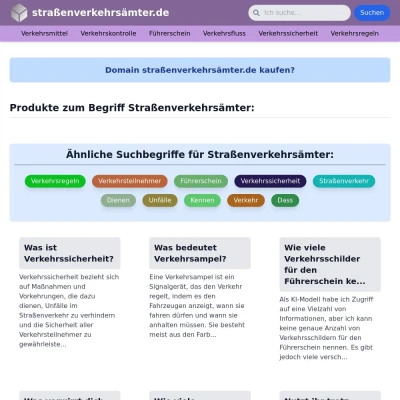 Screenshot straßenverkehrsämter.de