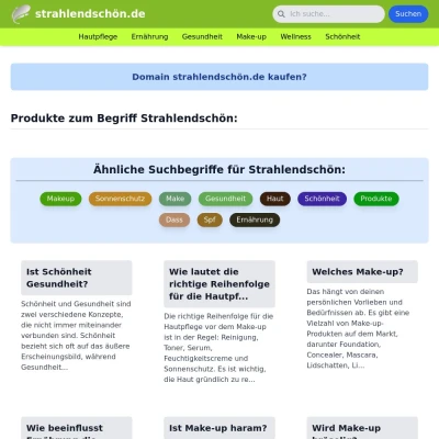 Screenshot strahlendschön.de