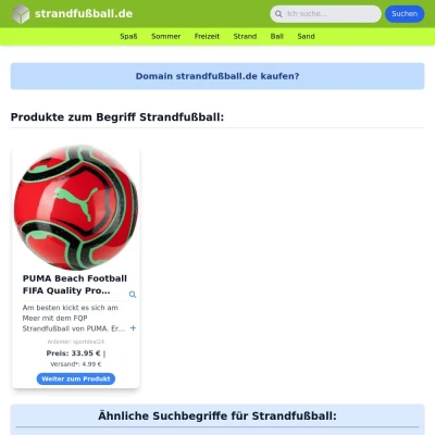 Screenshot strandfußball.de