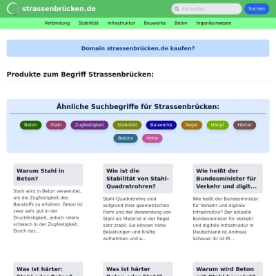 Screenshot strassenbrücken.de