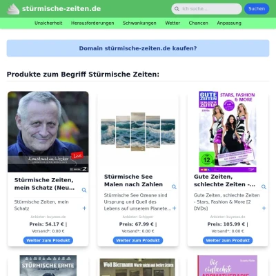 Screenshot stürmische-zeiten.de