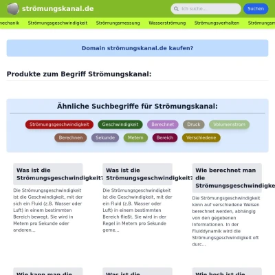 Screenshot strömungskanal.de