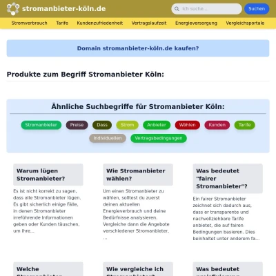 Screenshot stromanbieter-köln.de
