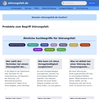 Screenshot störungsfall.de