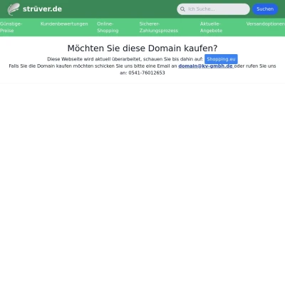 Screenshot strüver.de