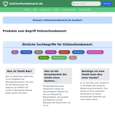 Screenshot stützenfundament.de