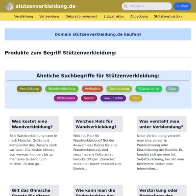 Screenshot stützenverkleidung.de