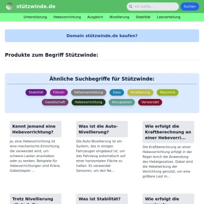 Screenshot stützwinde.de