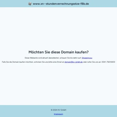 Screenshot stundenverrechnungssätze.de