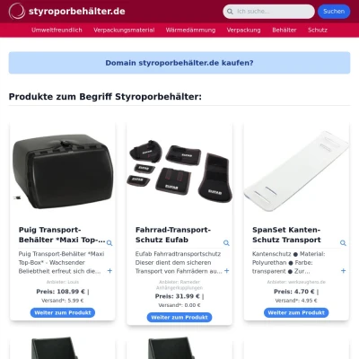 Screenshot styroporbehälter.de