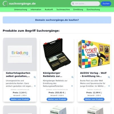 Screenshot suchvorgänge.de