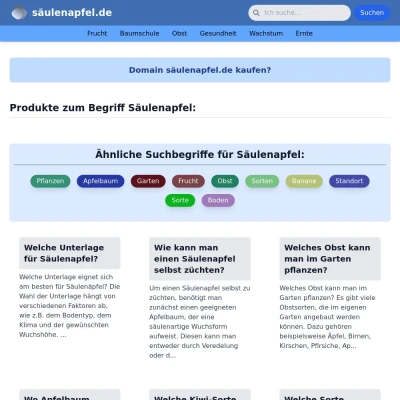 Screenshot säulenapfel.de