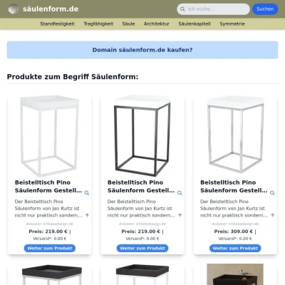 Screenshot säulenform.de