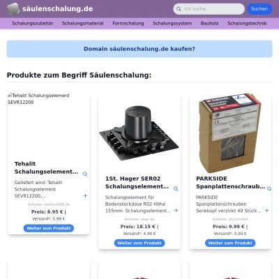 Screenshot säulenschalung.de