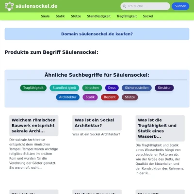 Screenshot säulensockel.de