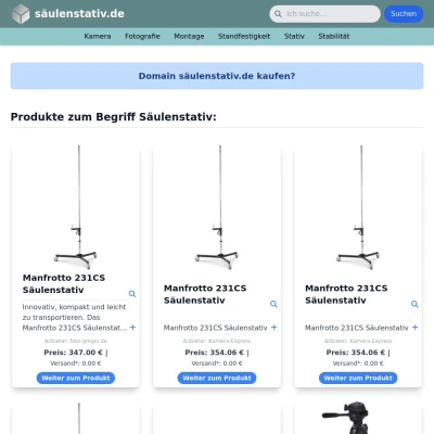 Screenshot säulenstativ.de