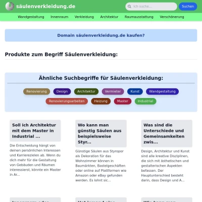 Screenshot säulenverkleidung.de