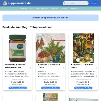 Screenshot suppenwürze.de