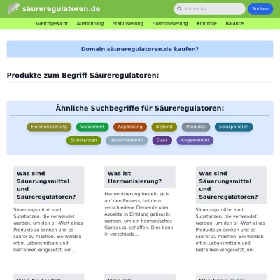 Screenshot säureregulatoren.de