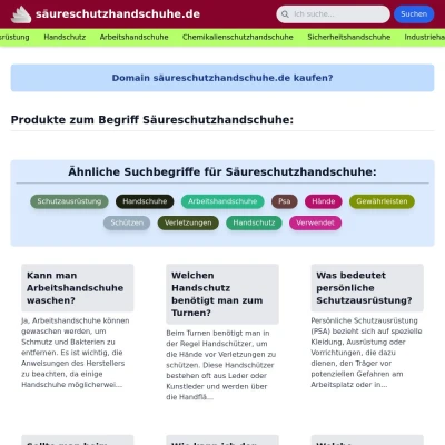 Screenshot säureschutzhandschuhe.de