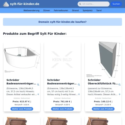 Screenshot sylt-für-kinder.de