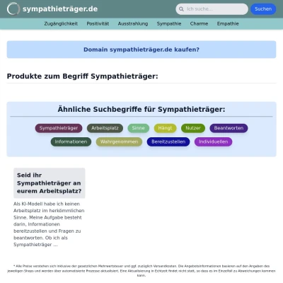 Screenshot sympathieträger.de