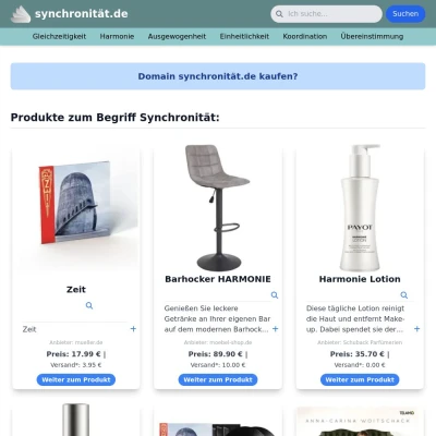 Screenshot synchronität.de