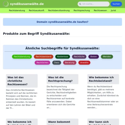 Screenshot syndikusanwälte.de