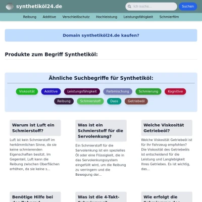 Screenshot synthetiköl24.de