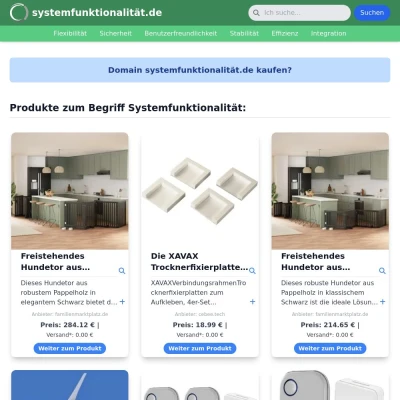 Screenshot systemfunktionalität.de