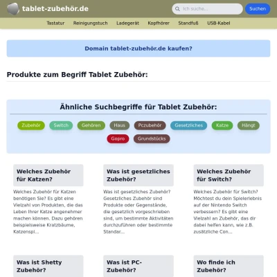 Screenshot tablet-zubehör.de