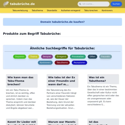 Screenshot tabubrüche.de