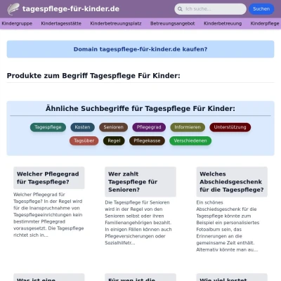 Screenshot tagespflege-für-kinder.de