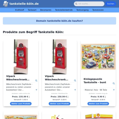 Screenshot tankstelle-köln.de