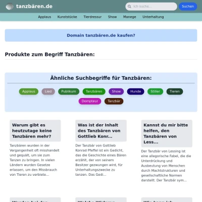 Screenshot tanzbären.de