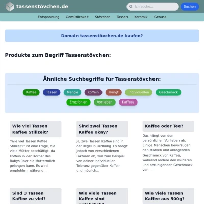 Screenshot tassenstövchen.de